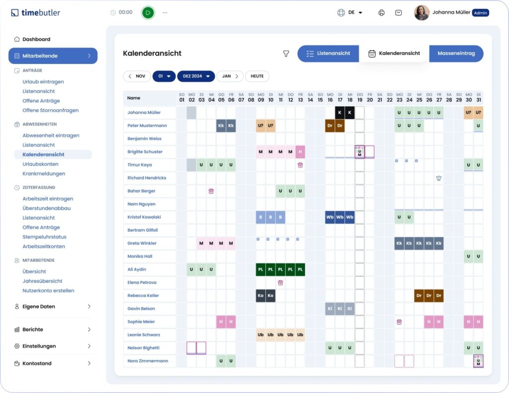 Timebutler: Die beste Zeiterfassungssoftware für Compliance